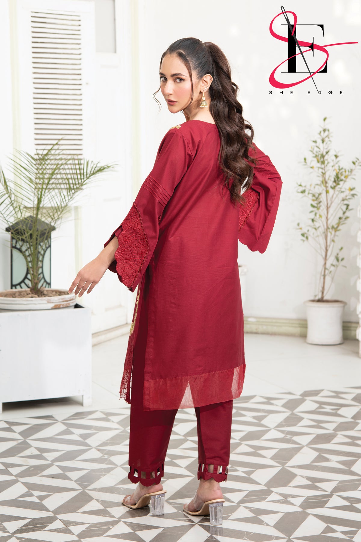 Two Piece Stitched Embroidered Suit -  Summers 2024