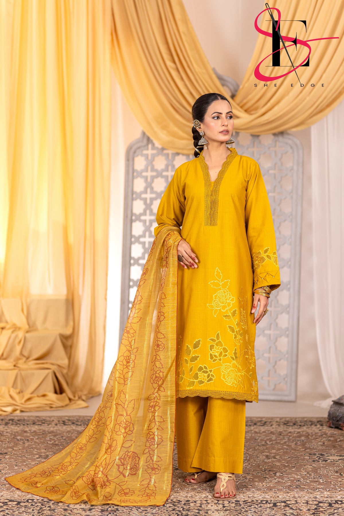 Three Piece Stitched Embroidered Suit - Summers 2025