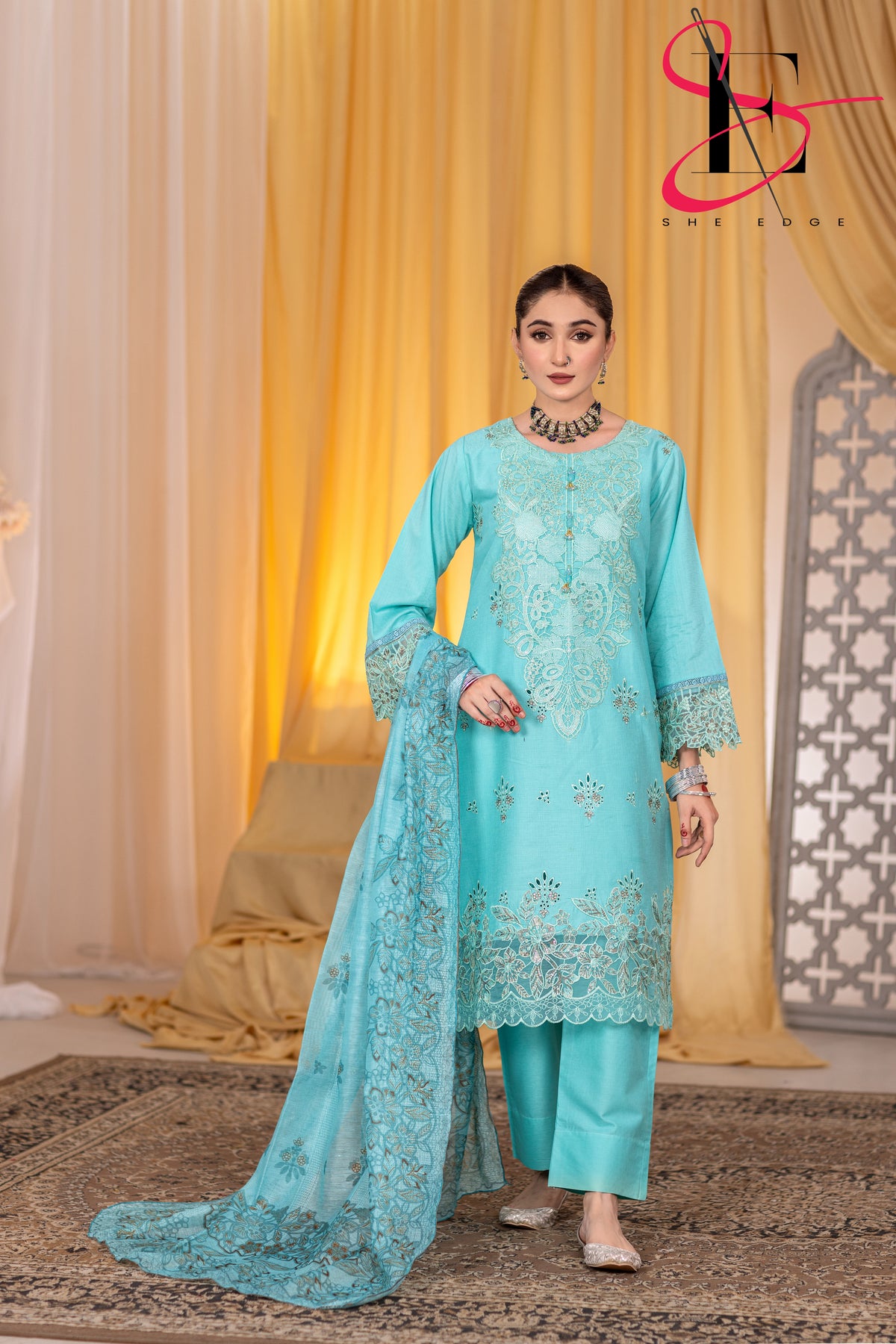 Three Piece Stitched Embroidered Suit - Summers 2025