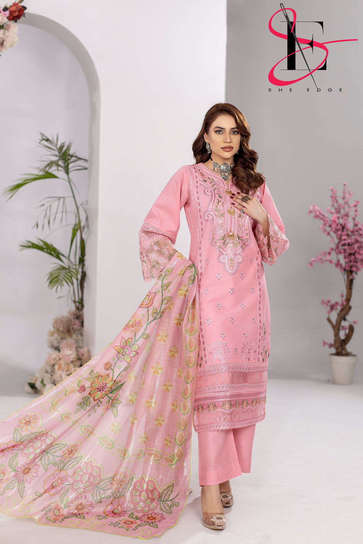 Three Piece Stitched Embroidered Suit - Summers 2025