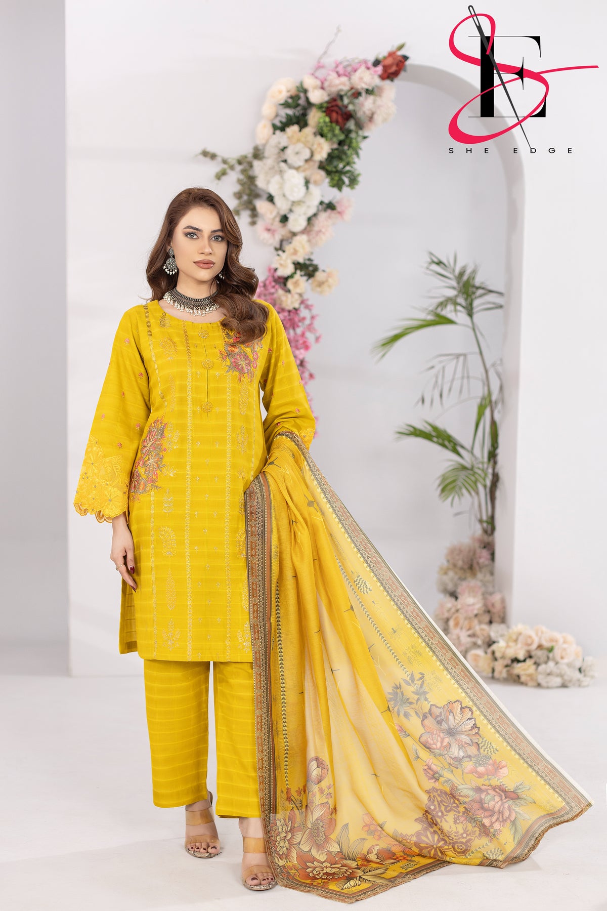 Three Piece Stitched Embroidered Suit - Summers 2025