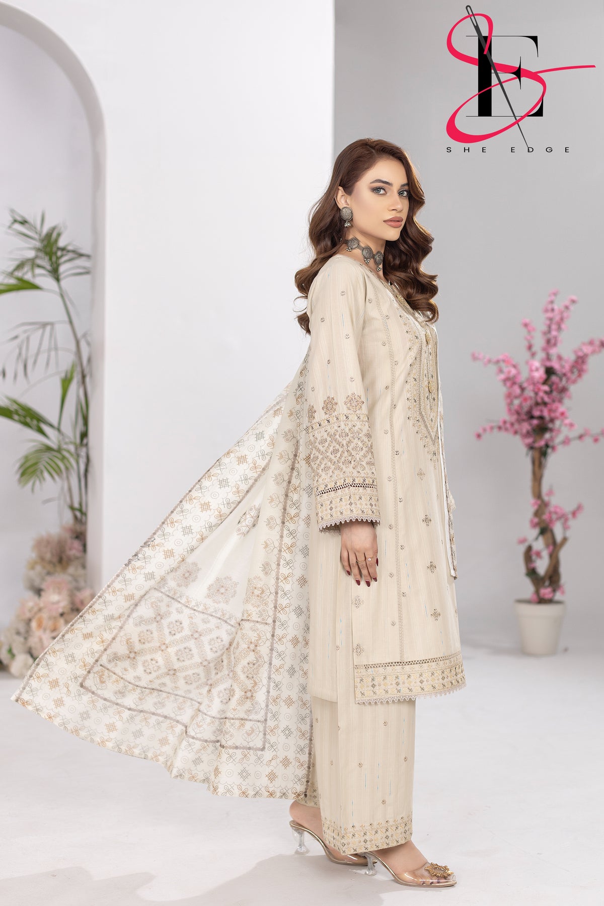 Three Piece Stitched Embroidered Suit - Summers 2025