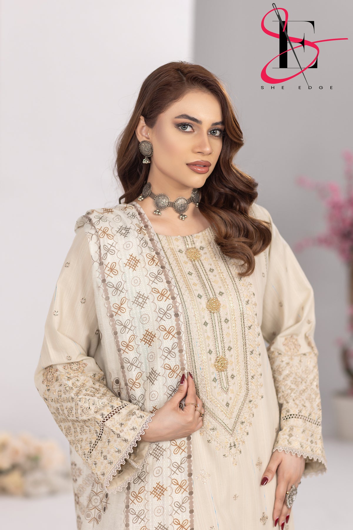Three Piece Stitched Embroidered Suit - Summers 2025