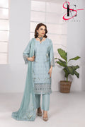 Three Piece Stitched Embroidered Suit - Summers 2025