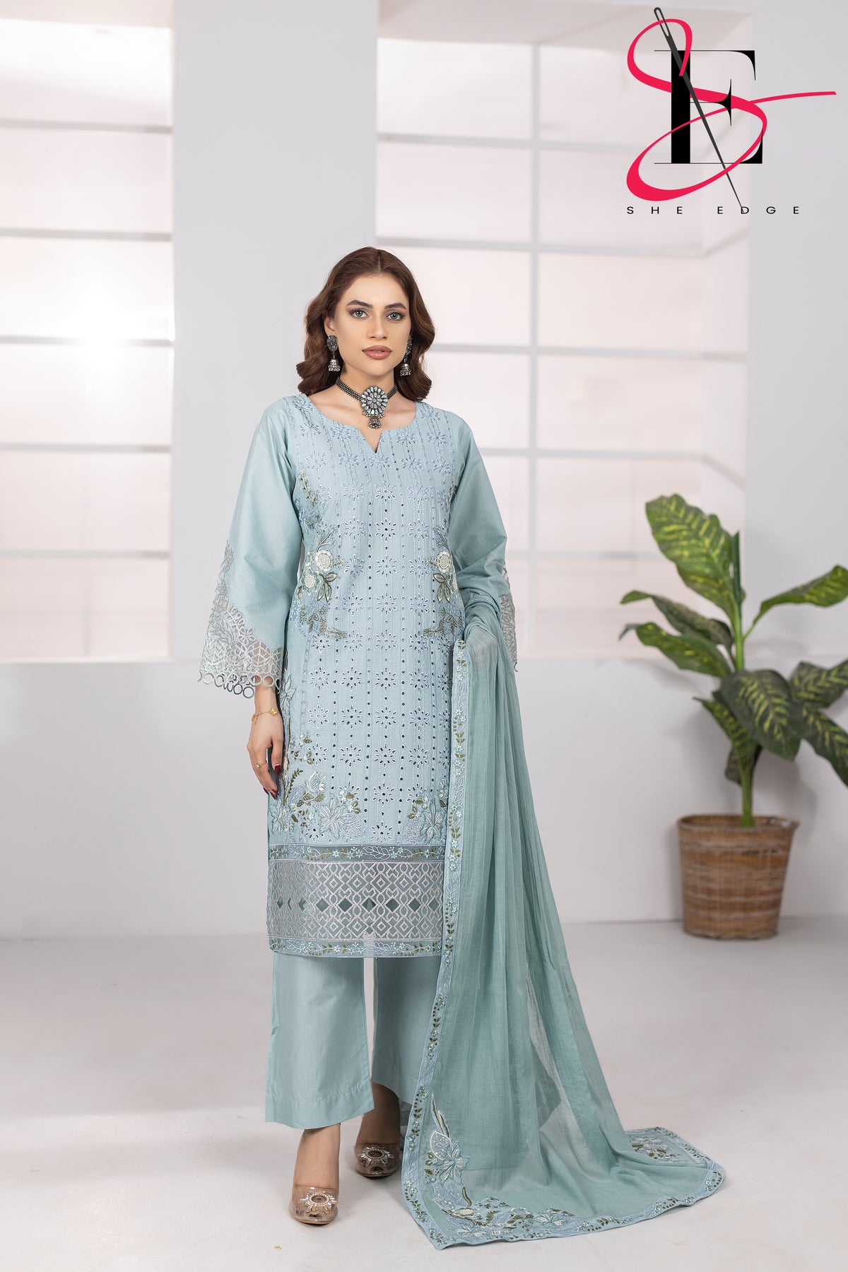 Three Piece Stitched Embroidered Suit - Summers 2025