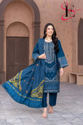 Three Piece Stitched Embroidered Suit - Winters 2025