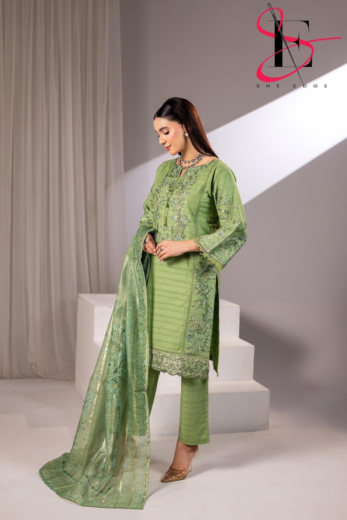 Three Piece Stitched Embroidered Suit - Winters 2025