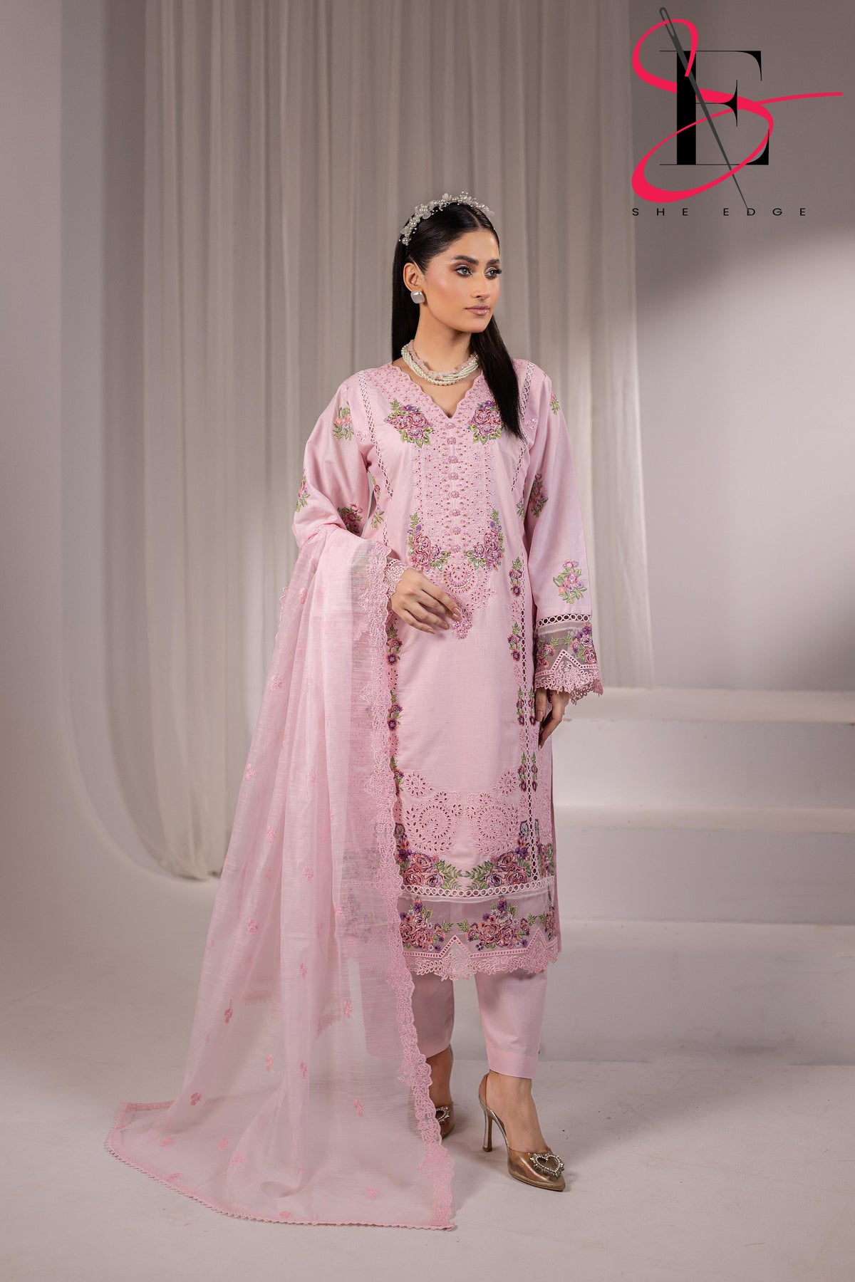 Three Piece Stitched Embroidered Suit - Winters 2025