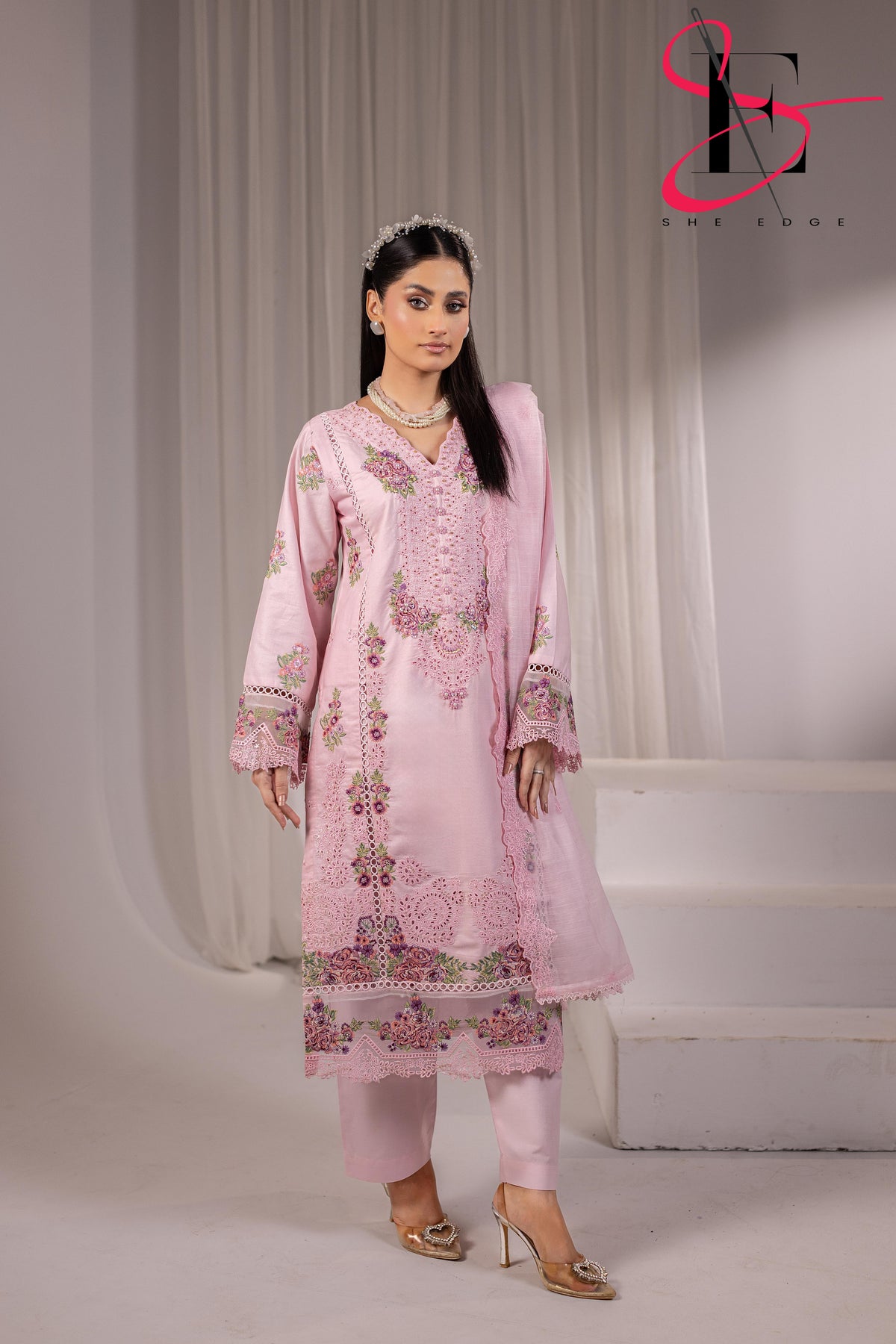Three Piece Stitched Embroidered Suit - Winters 2025