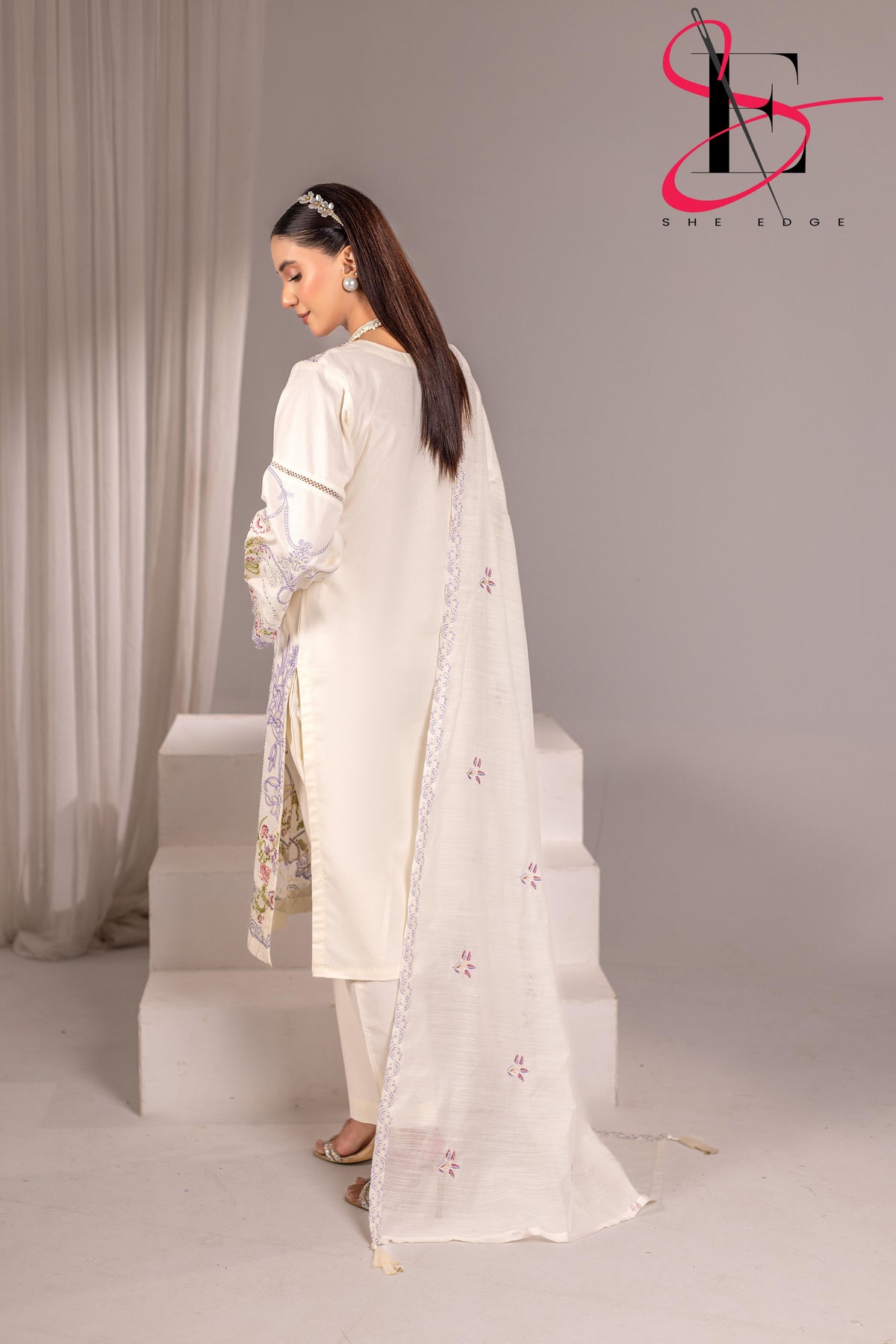 Three Piece Stitched Embroidered Suit - Winters 2025