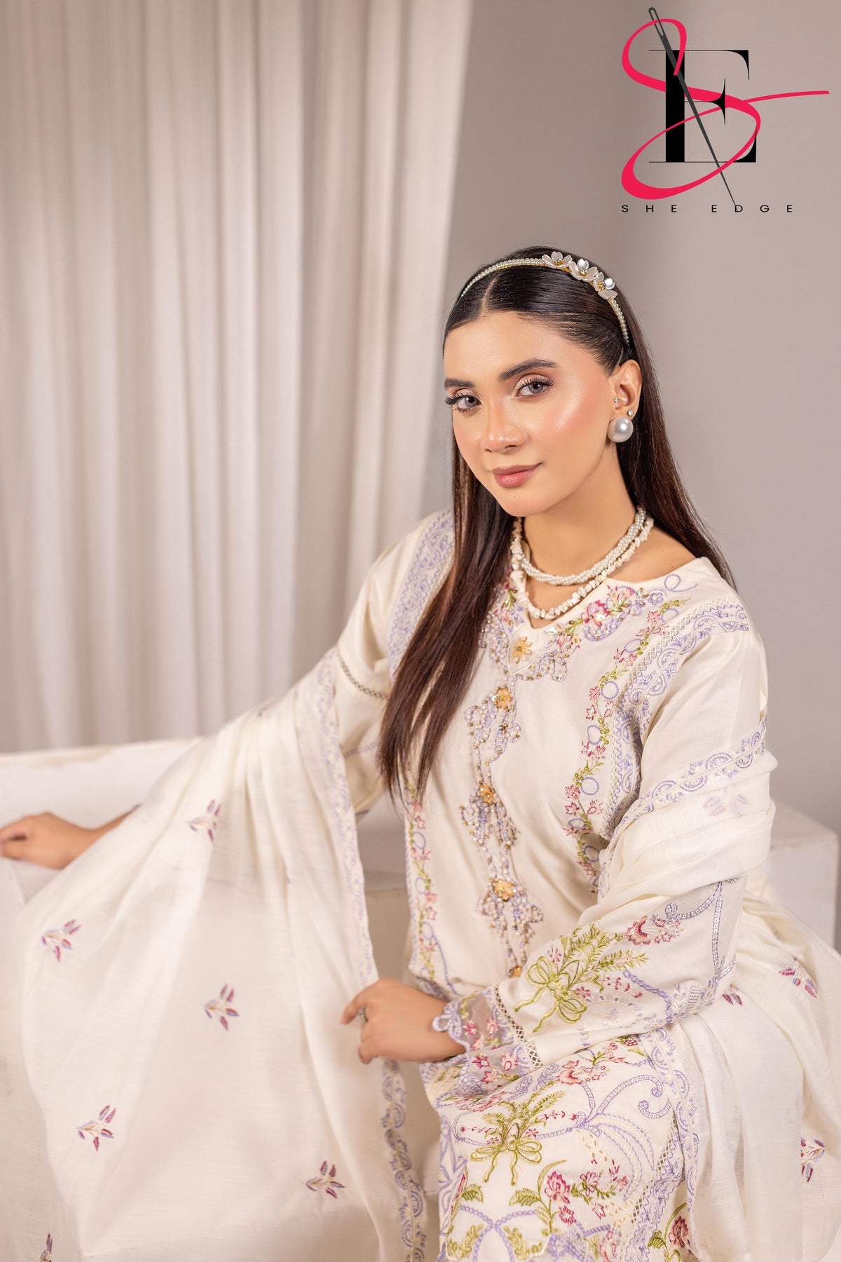 Three Piece Stitched Embroidered Suit - Winters 2025