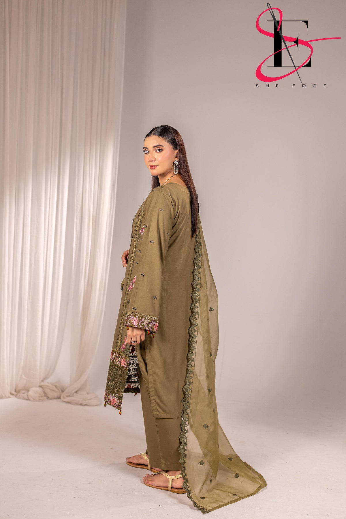 Three Piece Stitched Embroidered Suit - Winters 2025