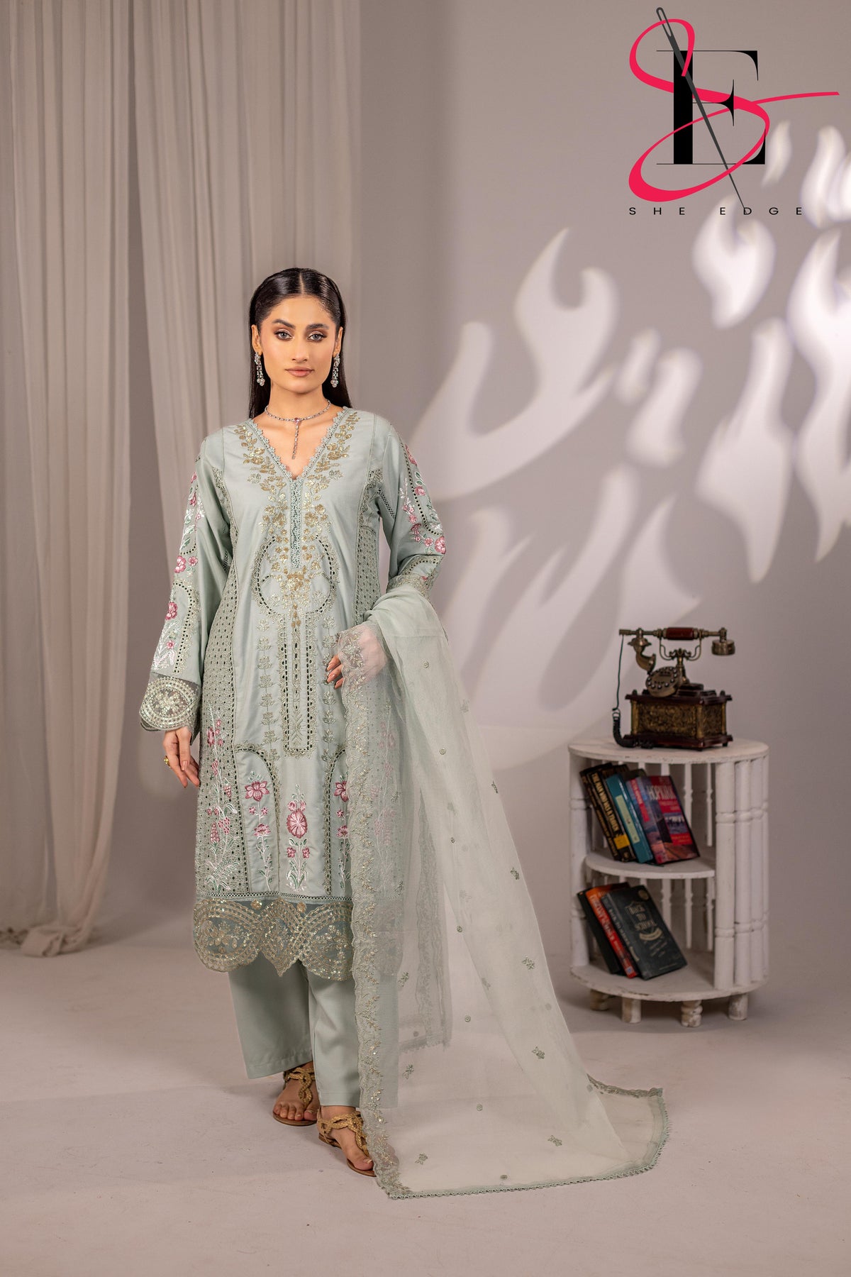 Three Piece Stitched Embroidered Suit - Winters 2025