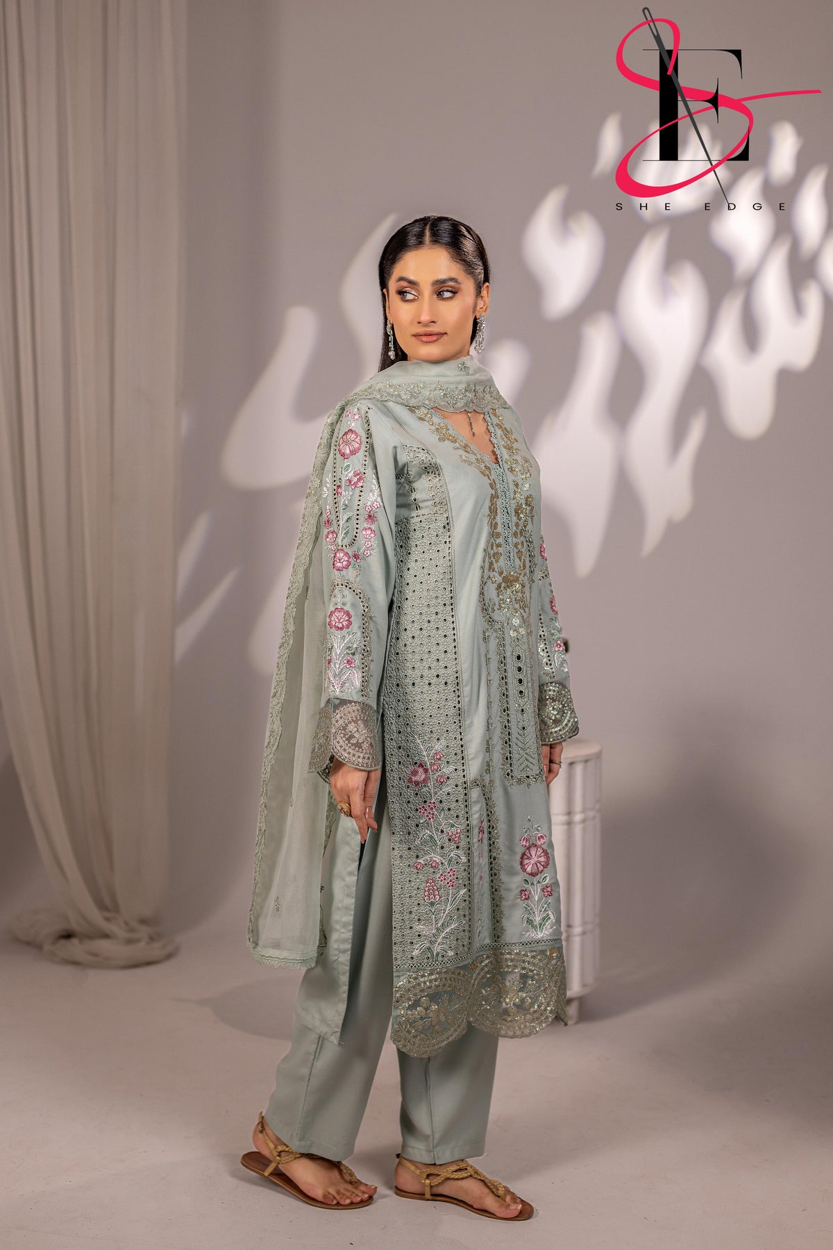 Three Piece Stitched Embroidered Suit - Winters 2025