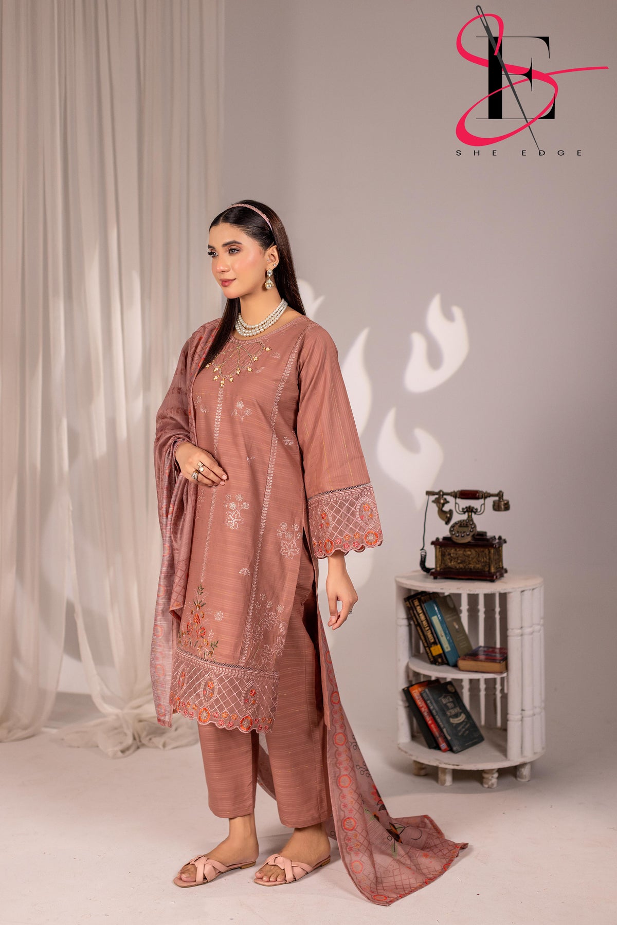 Three Piece Stitched Embroidered Suit - Winters 2025