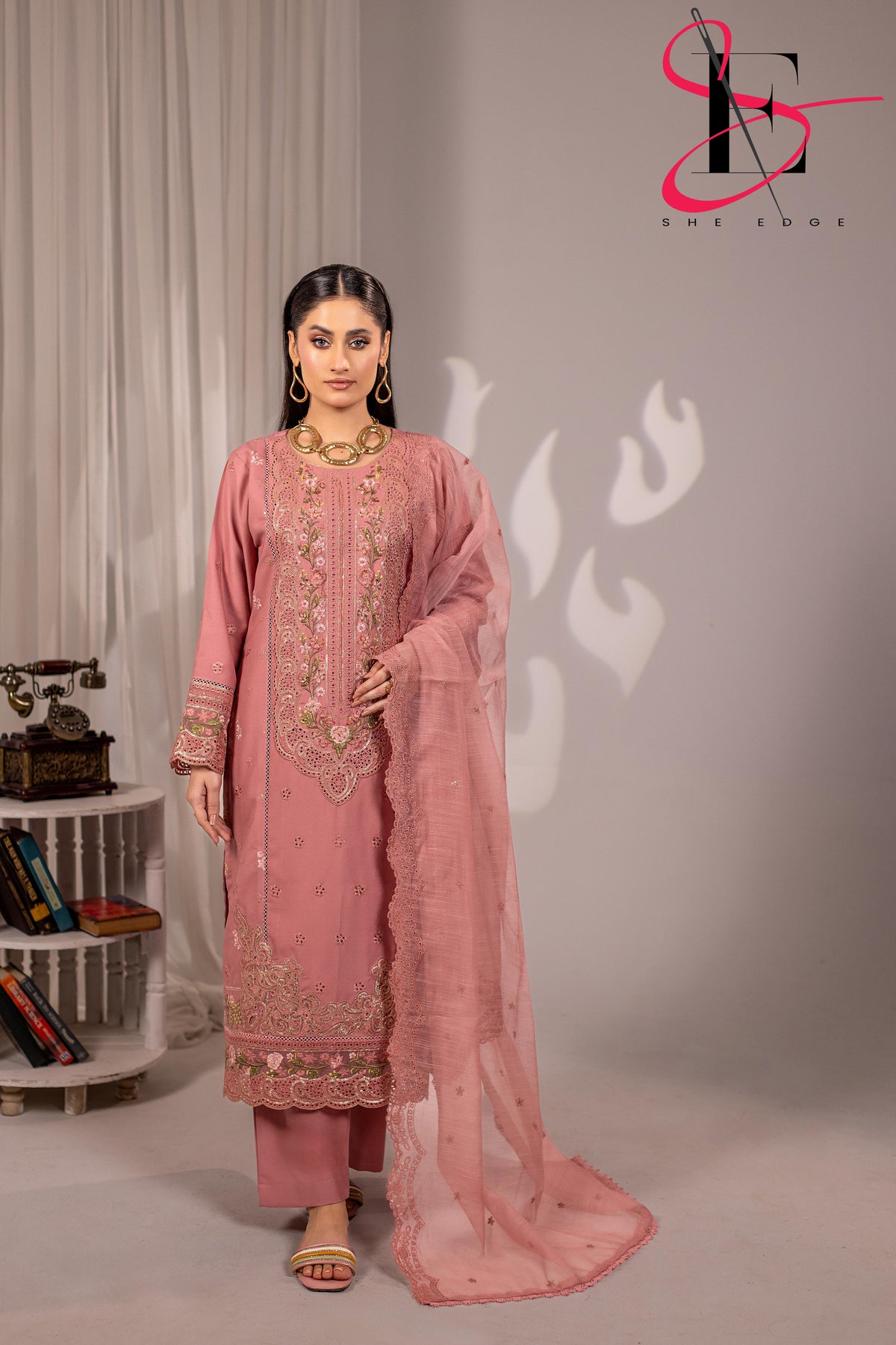 Three Piece Stitched Embroidered Suit - Winters 2025