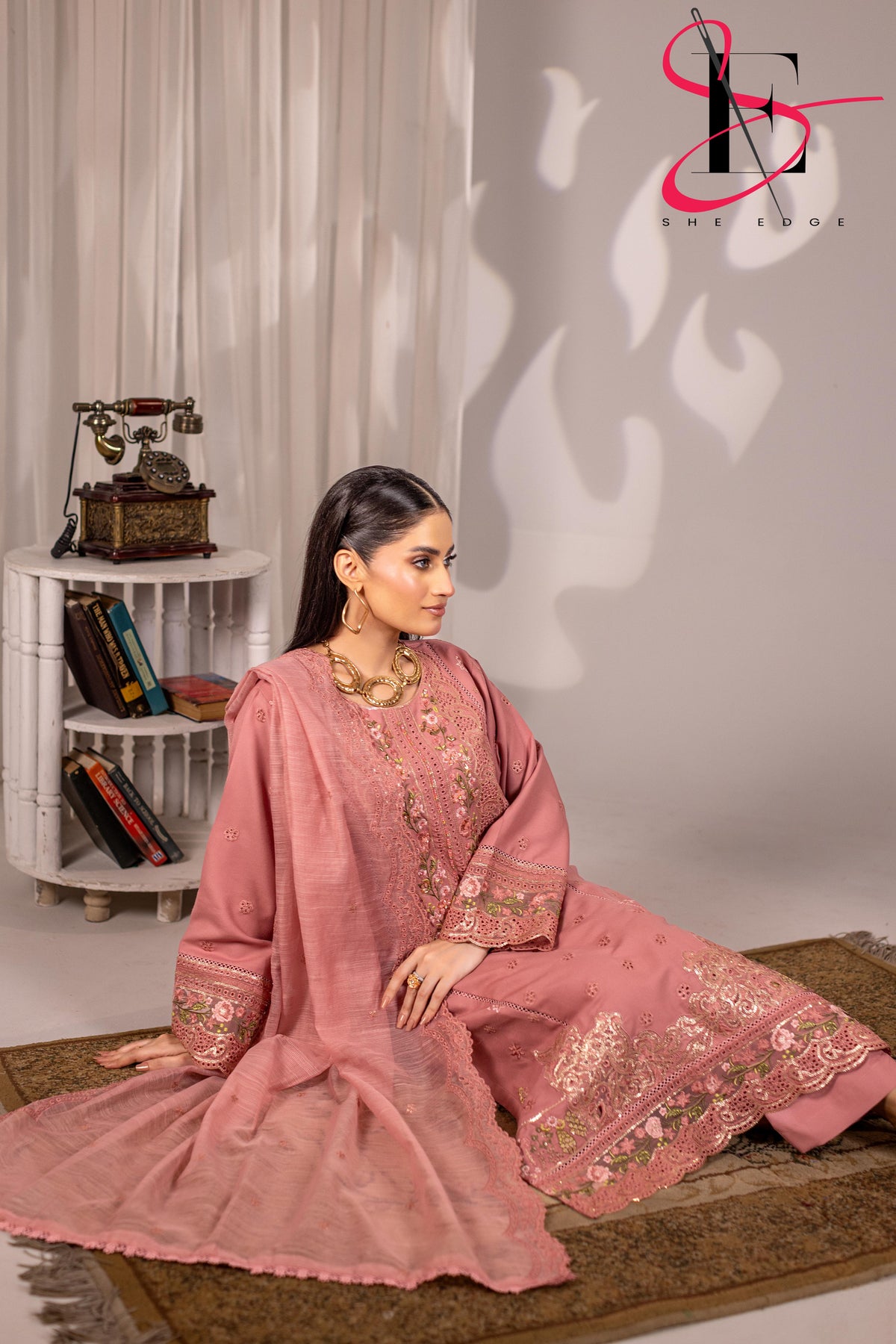 Three Piece Stitched Embroidered Suit - Winters 2025