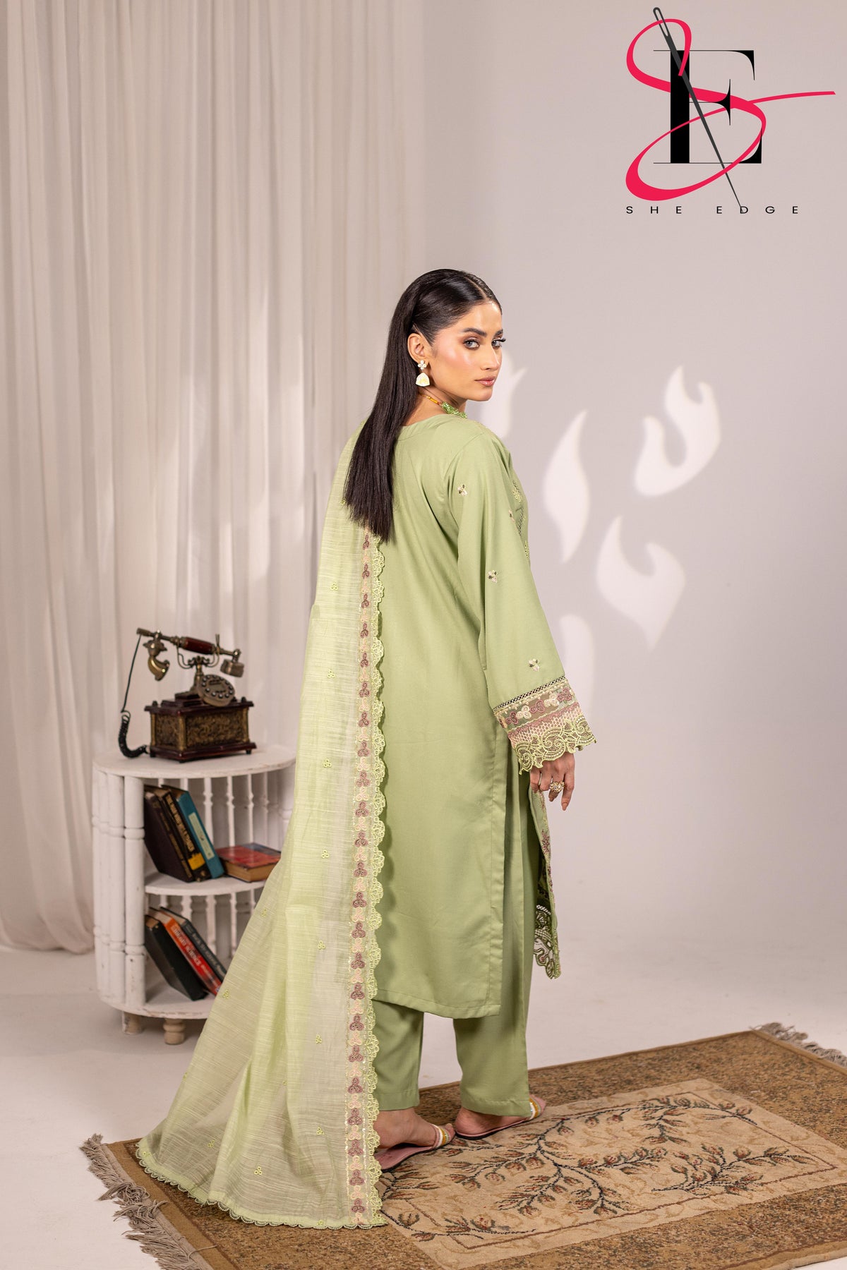 Three Piece Stitched Embroidered Suit - Winters 2025