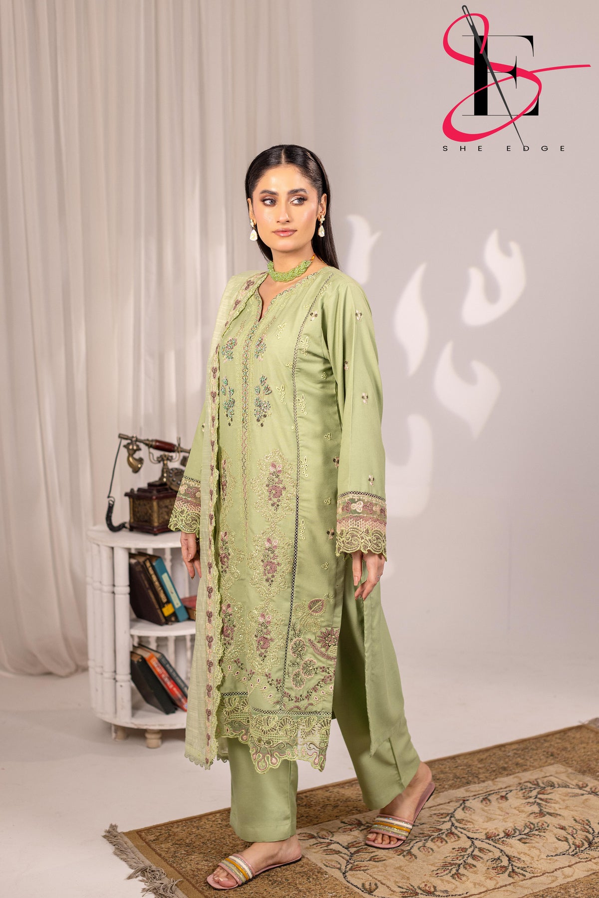Three Piece Stitched Embroidered Suit - Winters 2025