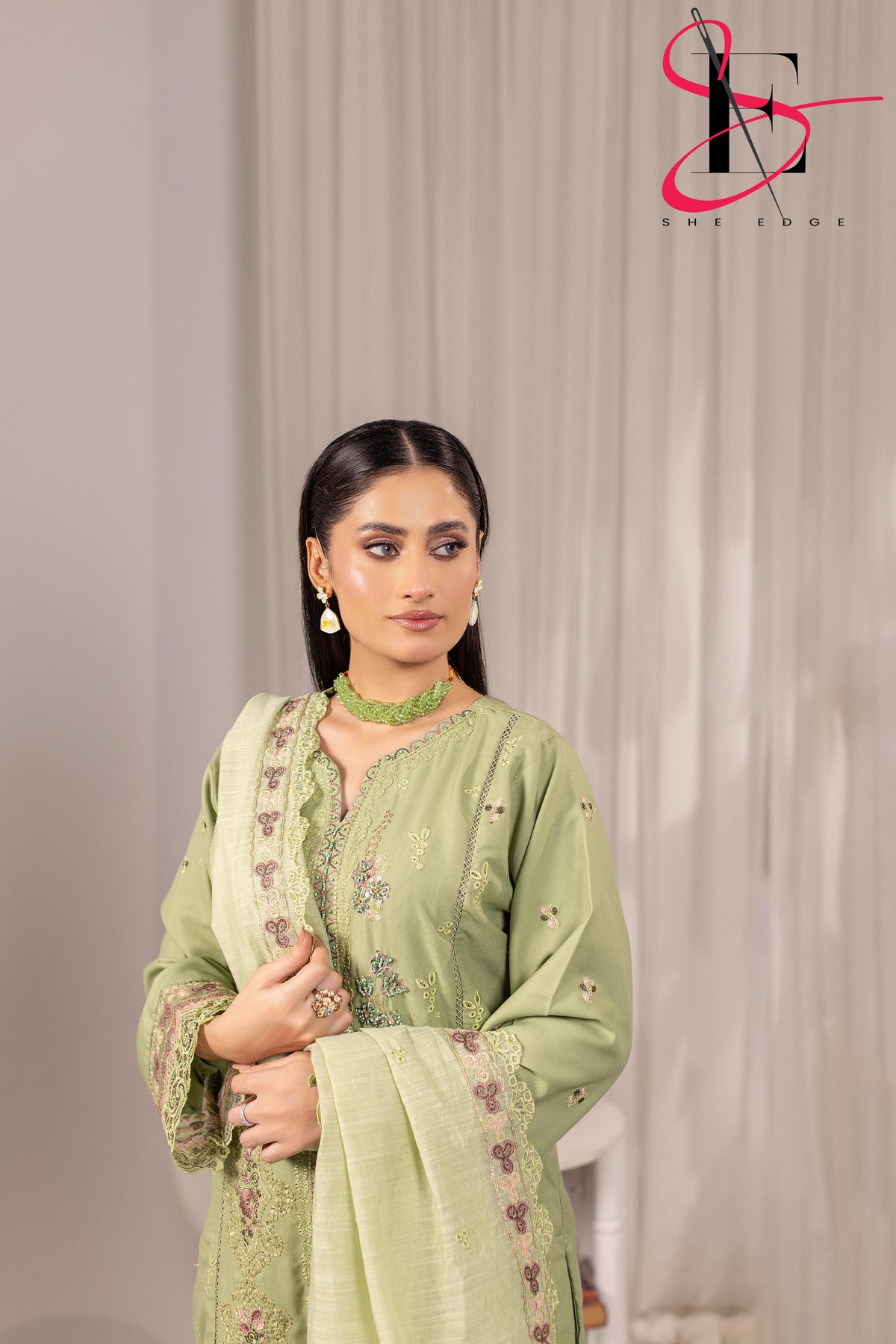 Three Piece Stitched Embroidered Suit - Winters 2025