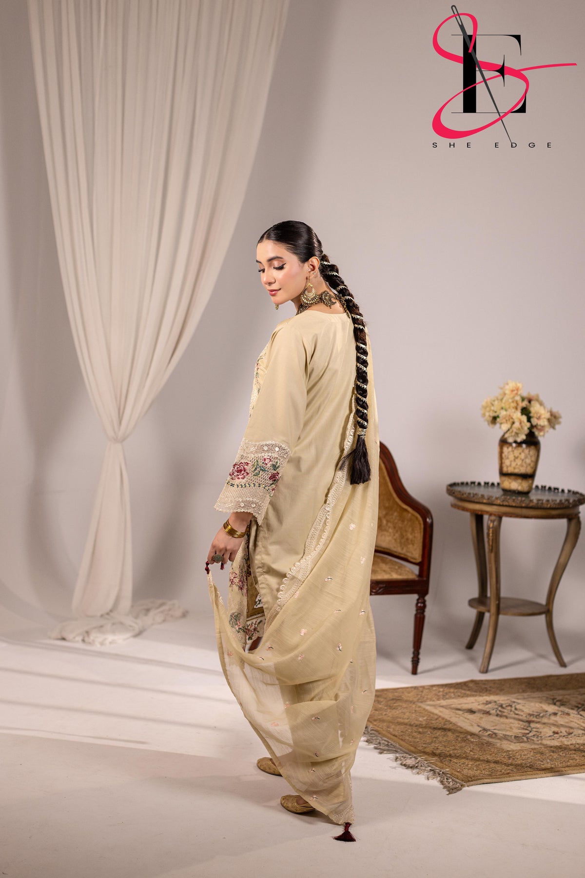 Three Piece Stitched Embroidered Suit - Winters 2025