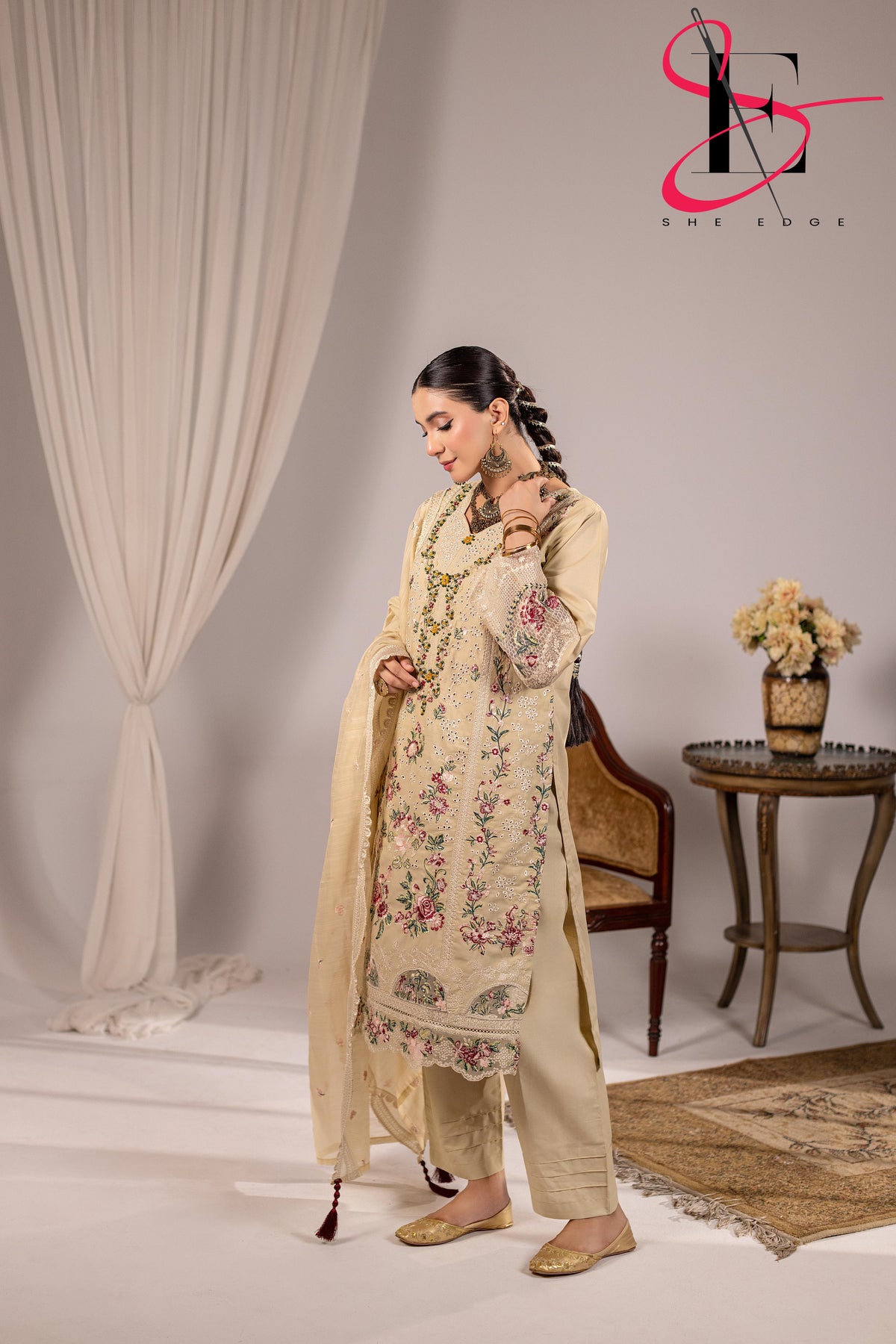 Three Piece Stitched Embroidered Suit - Winters 2025