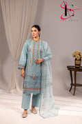 Three Piece Stitched Embroidered Suit - Winters 2025