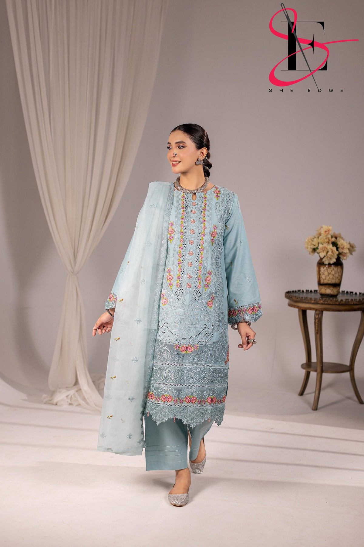 Three Piece Stitched Embroidered Suit - Winters 2025