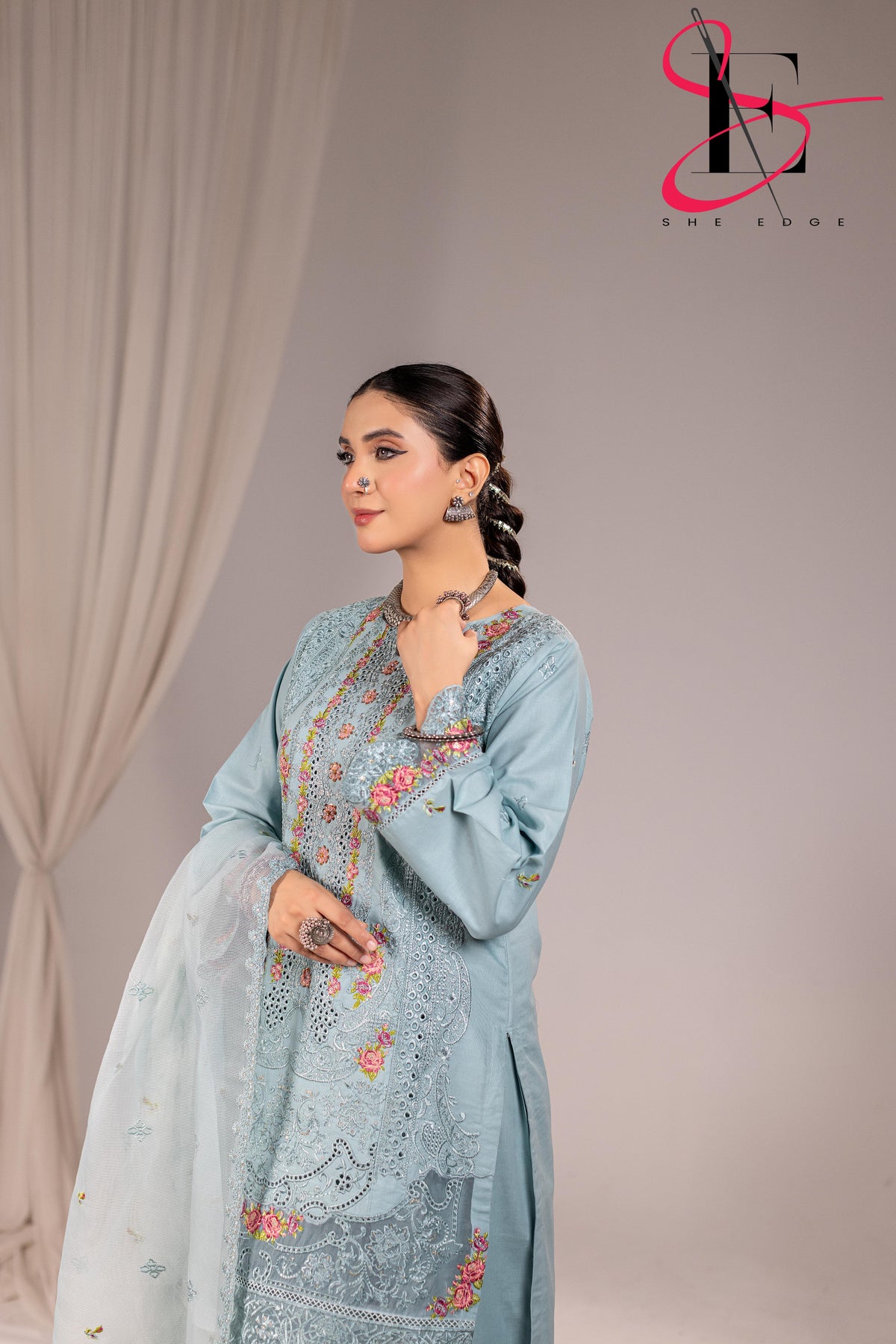 Three Piece Stitched Embroidered Suit - Winters 2025
