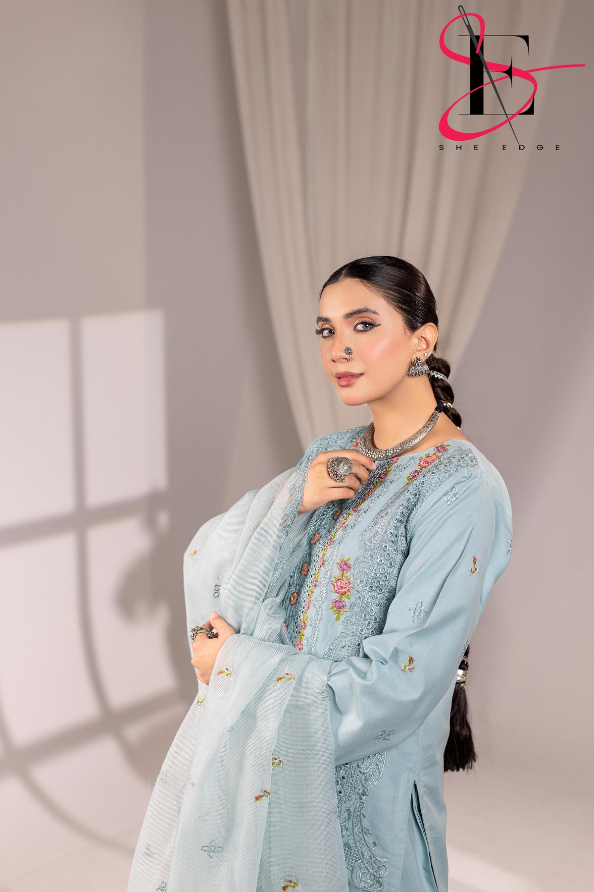 Three Piece Stitched Embroidered Suit - Winters 2025