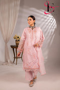 Three Piece Stitched Embroidered Suit PINK - Winters 2025