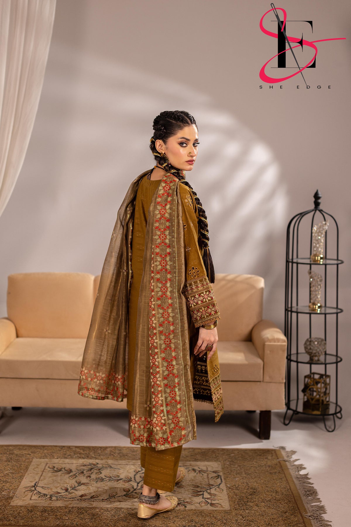 Three Piece Stitched Embroidered Suit - Winters 2025