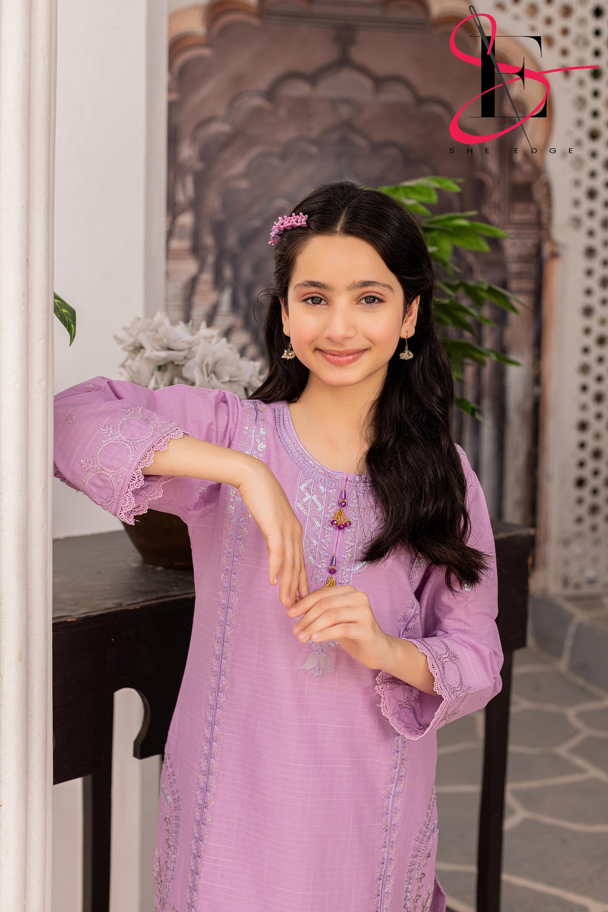 Two Piece kids Stitched Embroidered Suit - Summers 2025