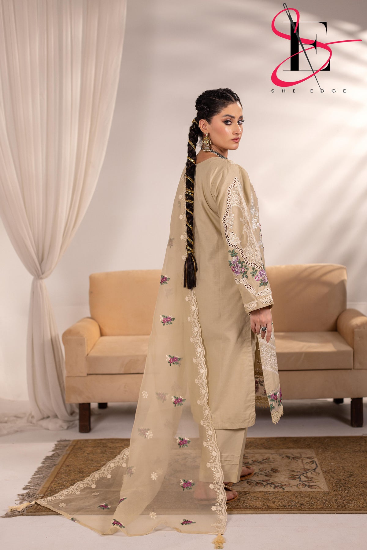 Three Piece Stitched Embroidered Suit - Winters 2025
