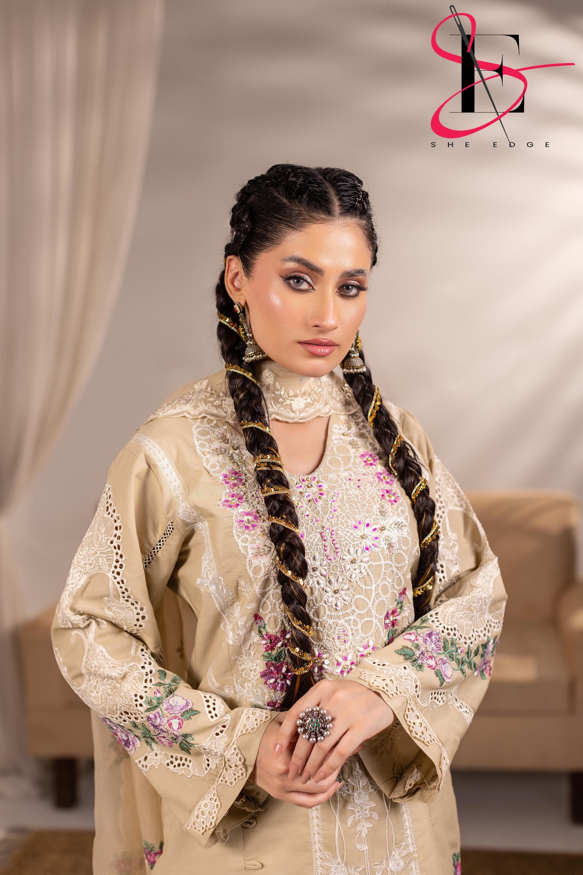 Three Piece Stitched Embroidered Suit - Winters 2025