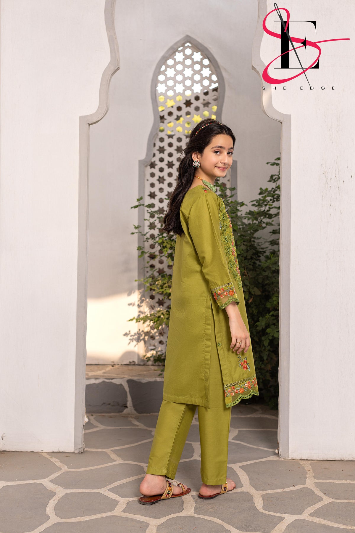 Two Piece kids Stitched Embroidered Suit - Summers 2025