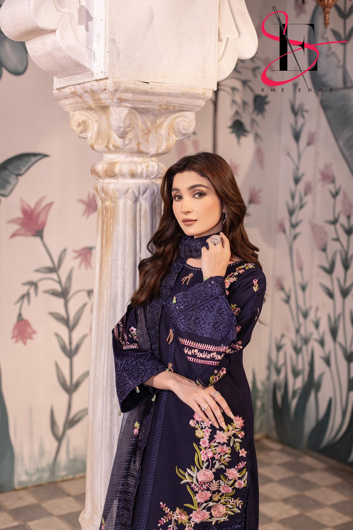 Three Piece Stitched Embroidered Suit - Winters 2025