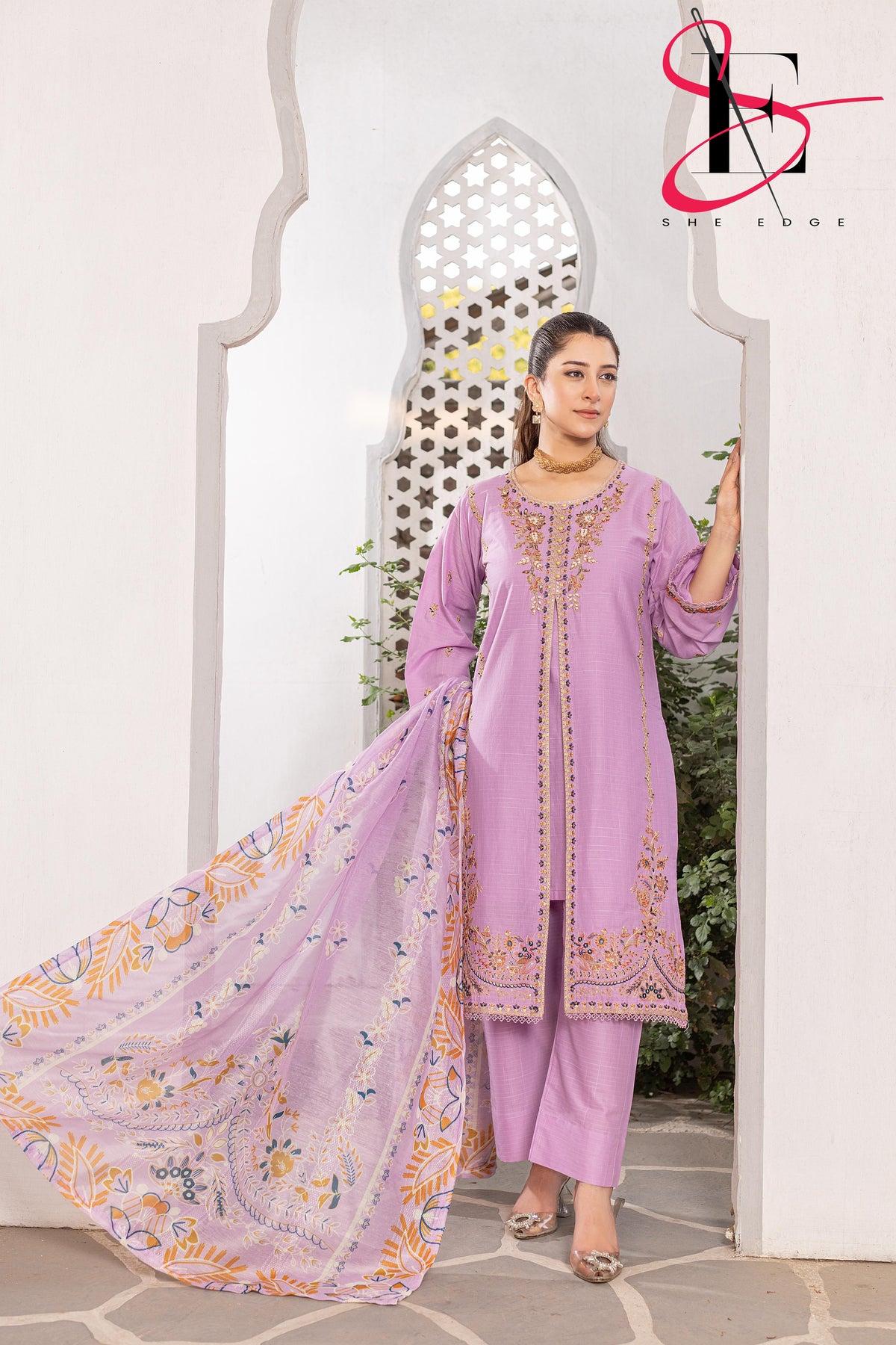 Three Piece Stitched Embroidered Suit - Summers 2025