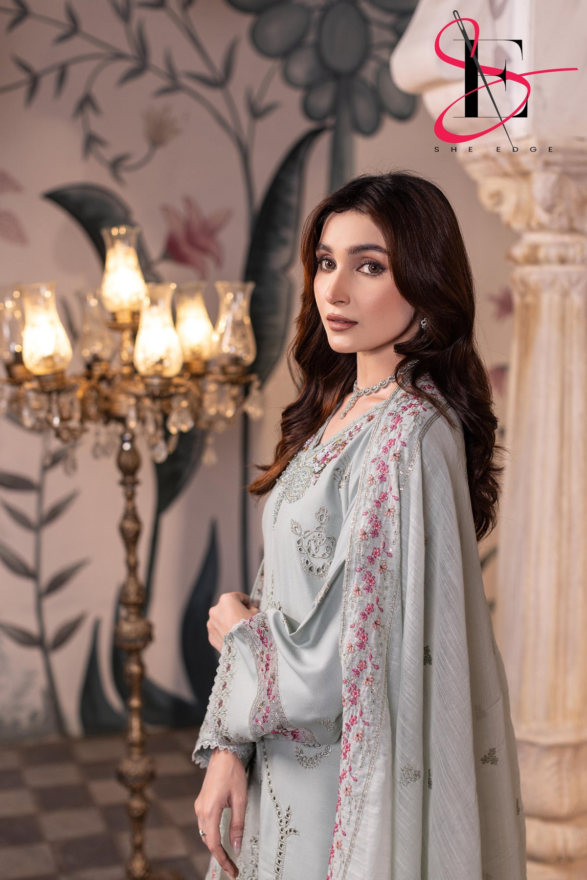 Three Piece Stitched Embroidered Suit - Winters 2025 (Copy) (Copy)