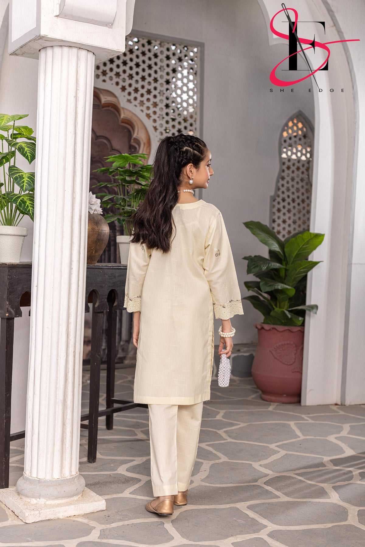 Two Piece kids Stitched Embroidered Suit - Summers 2025