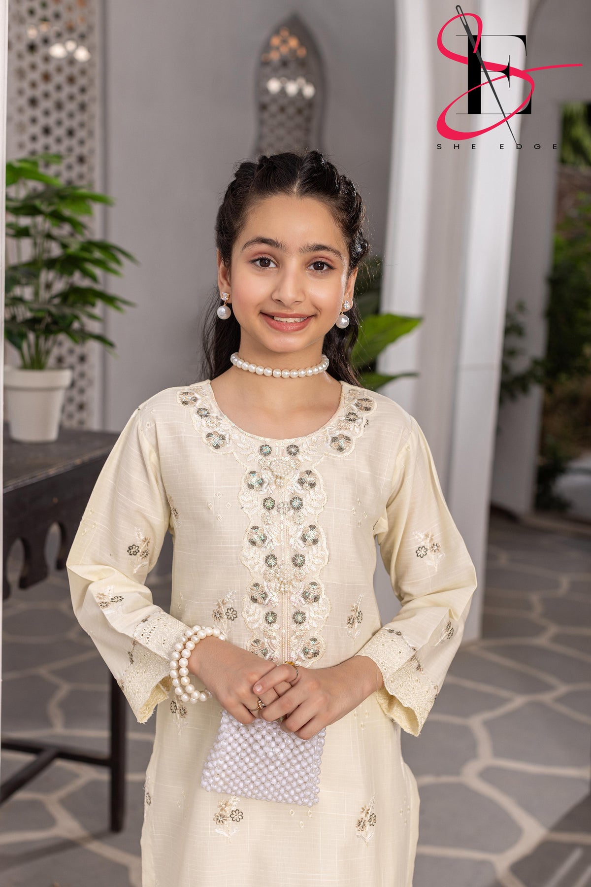Two Piece kids Stitched Embroidered Suit - Summers 2025