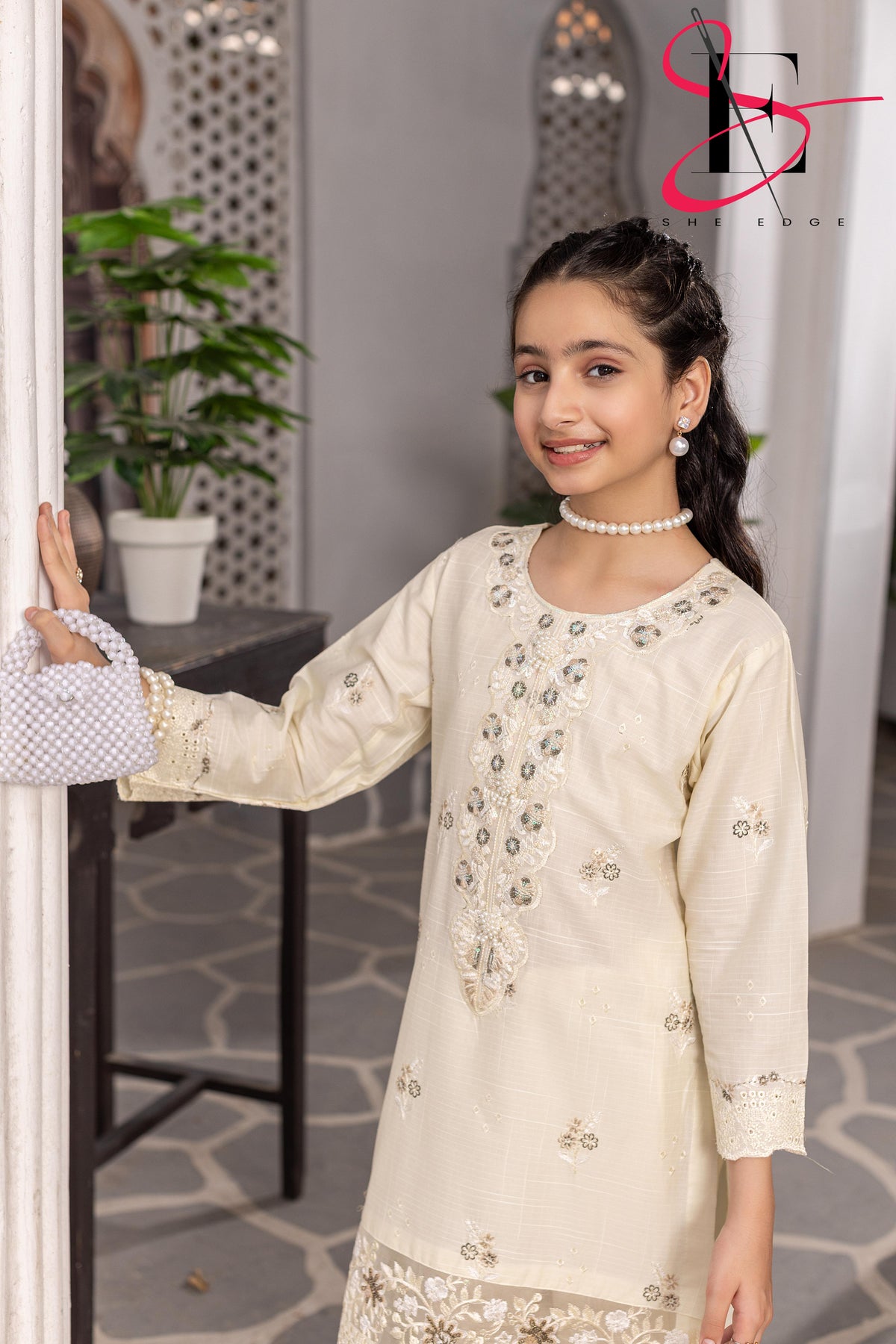 Two Piece kids Stitched Embroidered Suit - Summers 2025