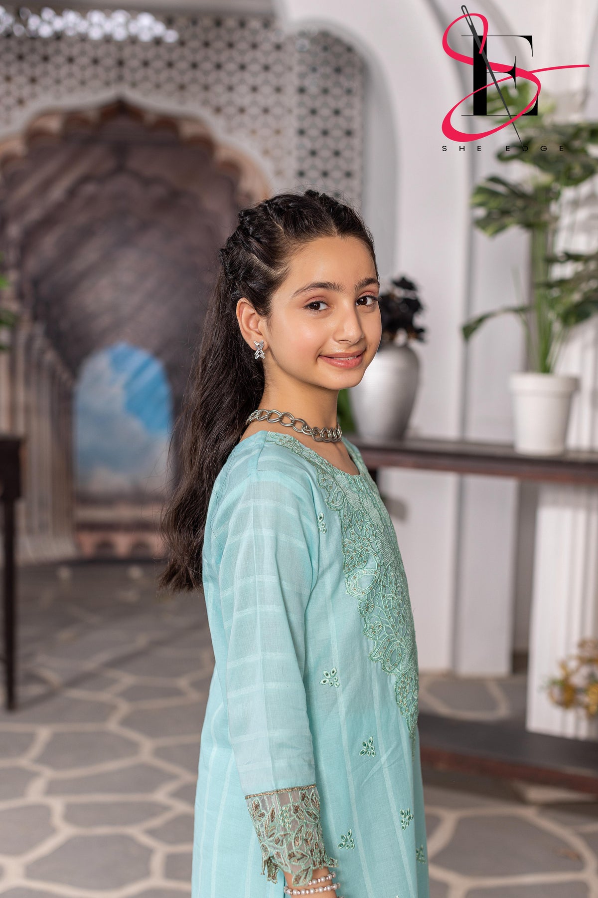 Two Piece kids Stitched Embroidered Suit - Summers 2025