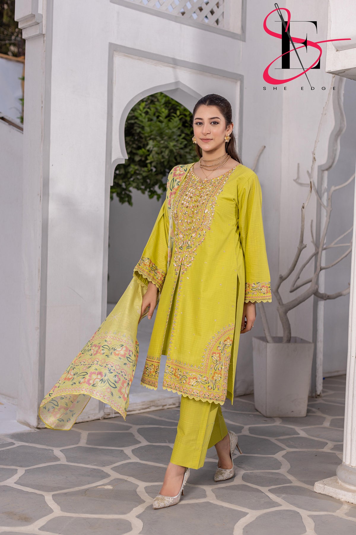 Three Piece Stitched Embroidered Suit - Summers 2025