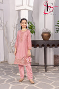 Two Piece kids Stitched Embroidered Suit - Summers 2025