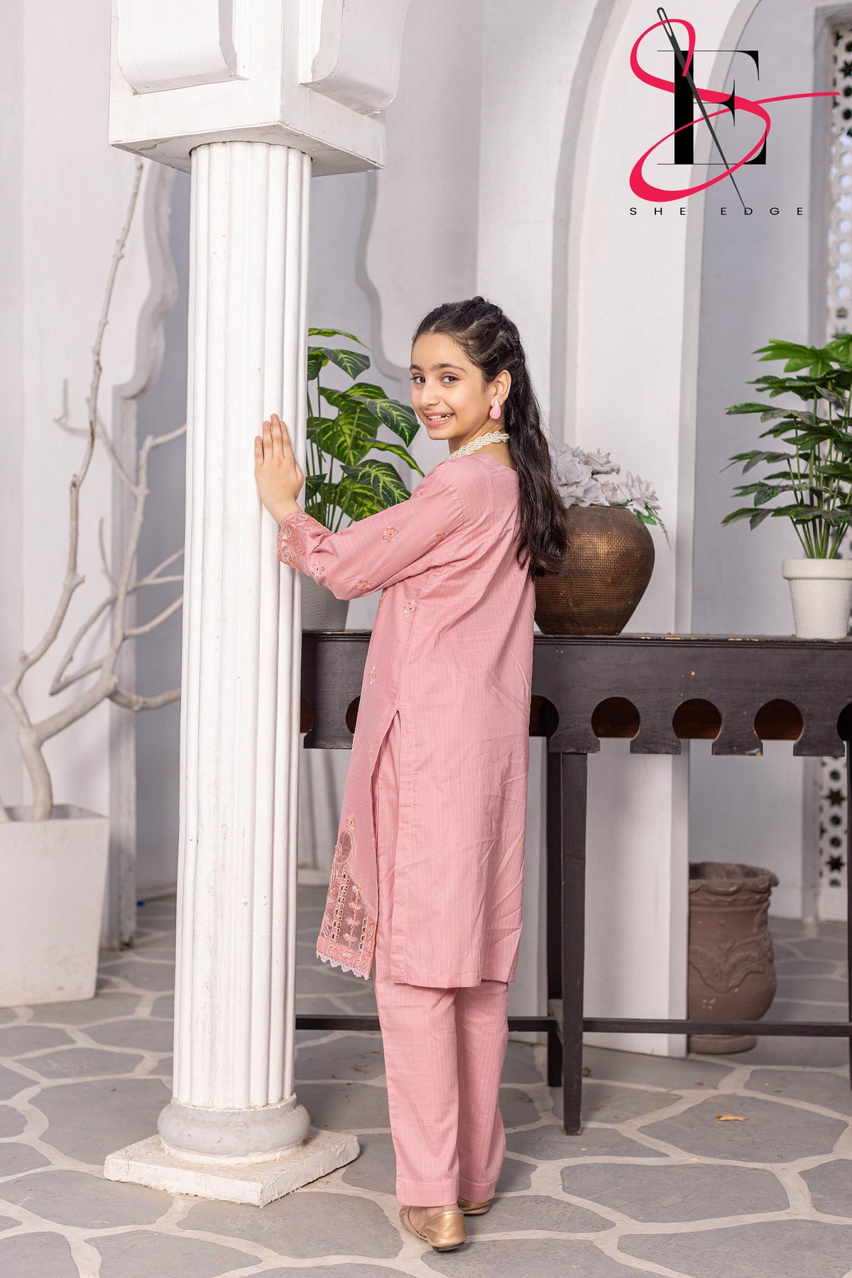 Two Piece kids Stitched Embroidered Suit - Summers 2025