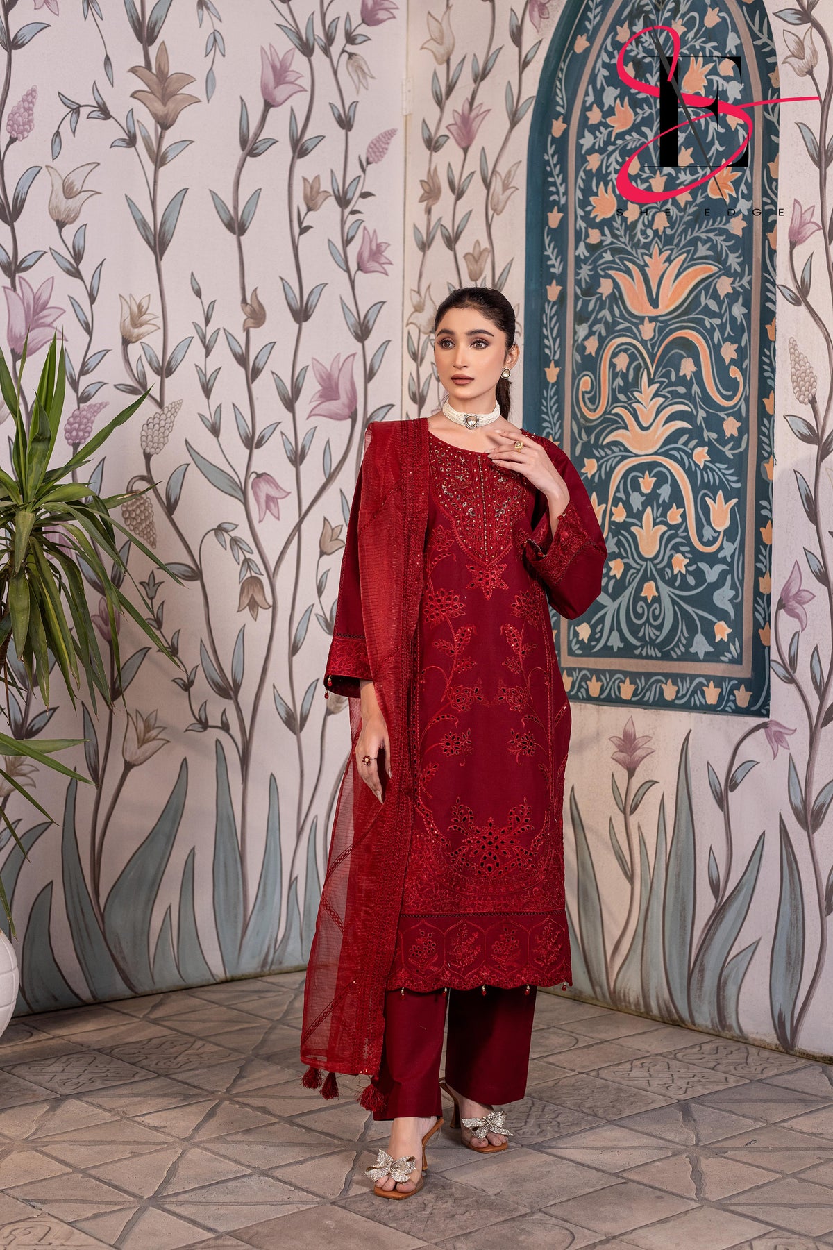 Three Piece Stitched Embroidered Suit - Winters 2025