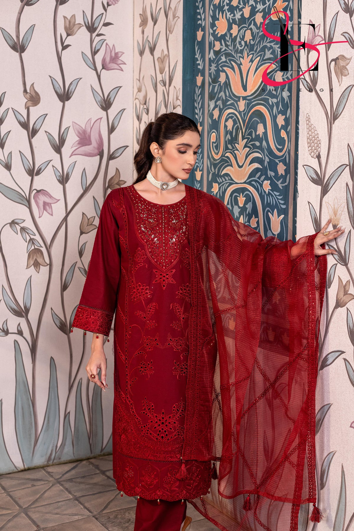 Three Piece Stitched Embroidered Suit - Winters 2025