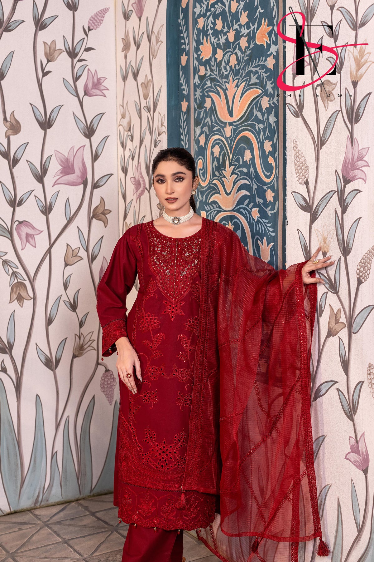 Three Piece Stitched Embroidered Suit - Winters 2025