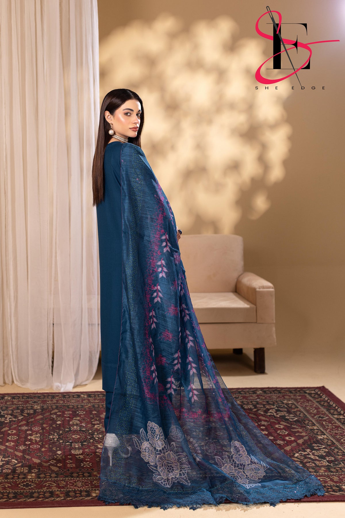 Three Piece Stitched Embroidered Suit - Winters 2025